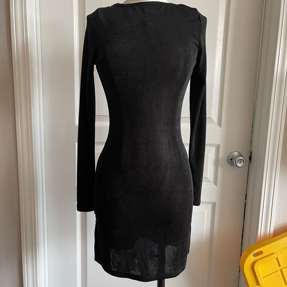 Montana Mini Dress in Black - Open Back